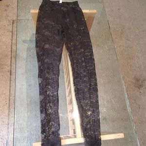 Black lace leggings